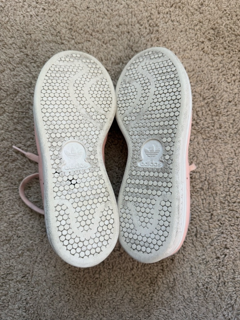 Adidas Stan Smith Pink Leather Sneakers Size US 6.5 Cursive Script Heel EE7708 - Picture 8 of 8